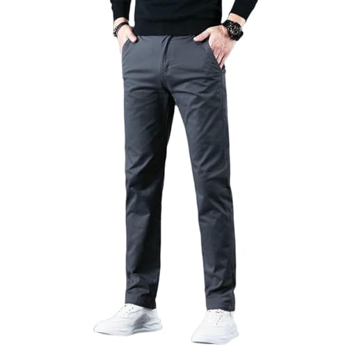 Men's Spring Autumn Loose Straight Business Khaki Casual Pants