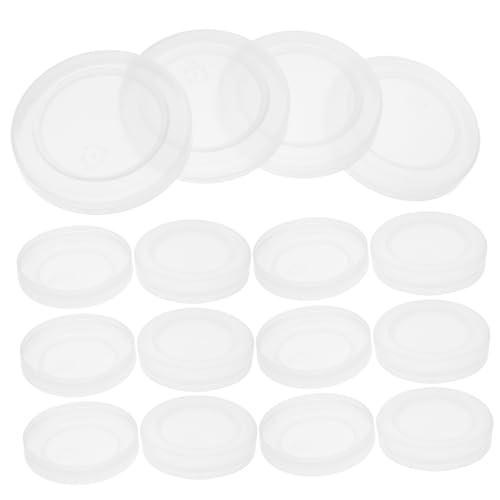 TIDTALEO 30pcs Leak Juice Replacement Lids for Milk Bottles Pudding Jar Caps Compatible with Wide Mouth Containers Reusable Seal for Daily Use