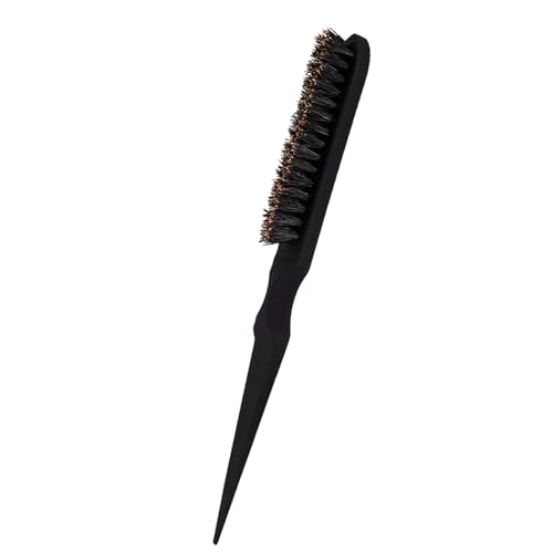 Peine para cabello multiusos con mango de cola negro miniatura 3