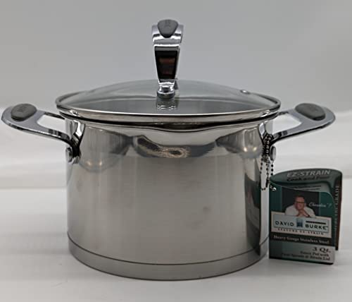 Comparison: Best David Burke Stainless Steel Sauce Pan 5 David Burke Gourmet Pro Stature EZ Strain Cookware (3 qt sauce pan)