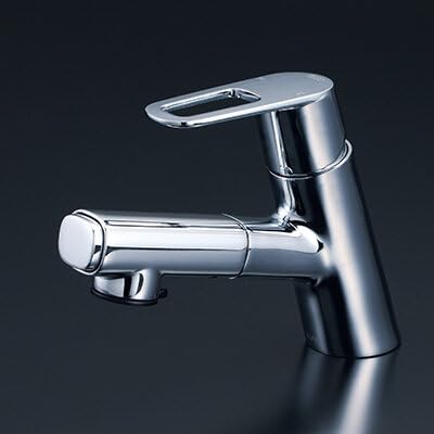 【未使用品】シングルシャワー付き混合水栓　KVK FSL210DEFT シングルシャワー付混合栓（eレバー）：FSL210DEFT｜洗面用水栓