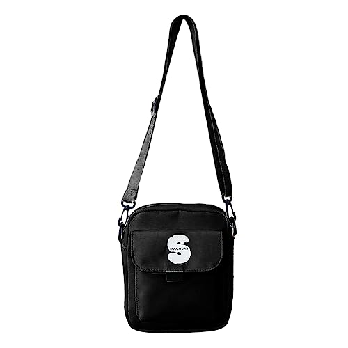 Mini sac carré tendance en nylon WUURAA avec bandoulière réglable style japonais