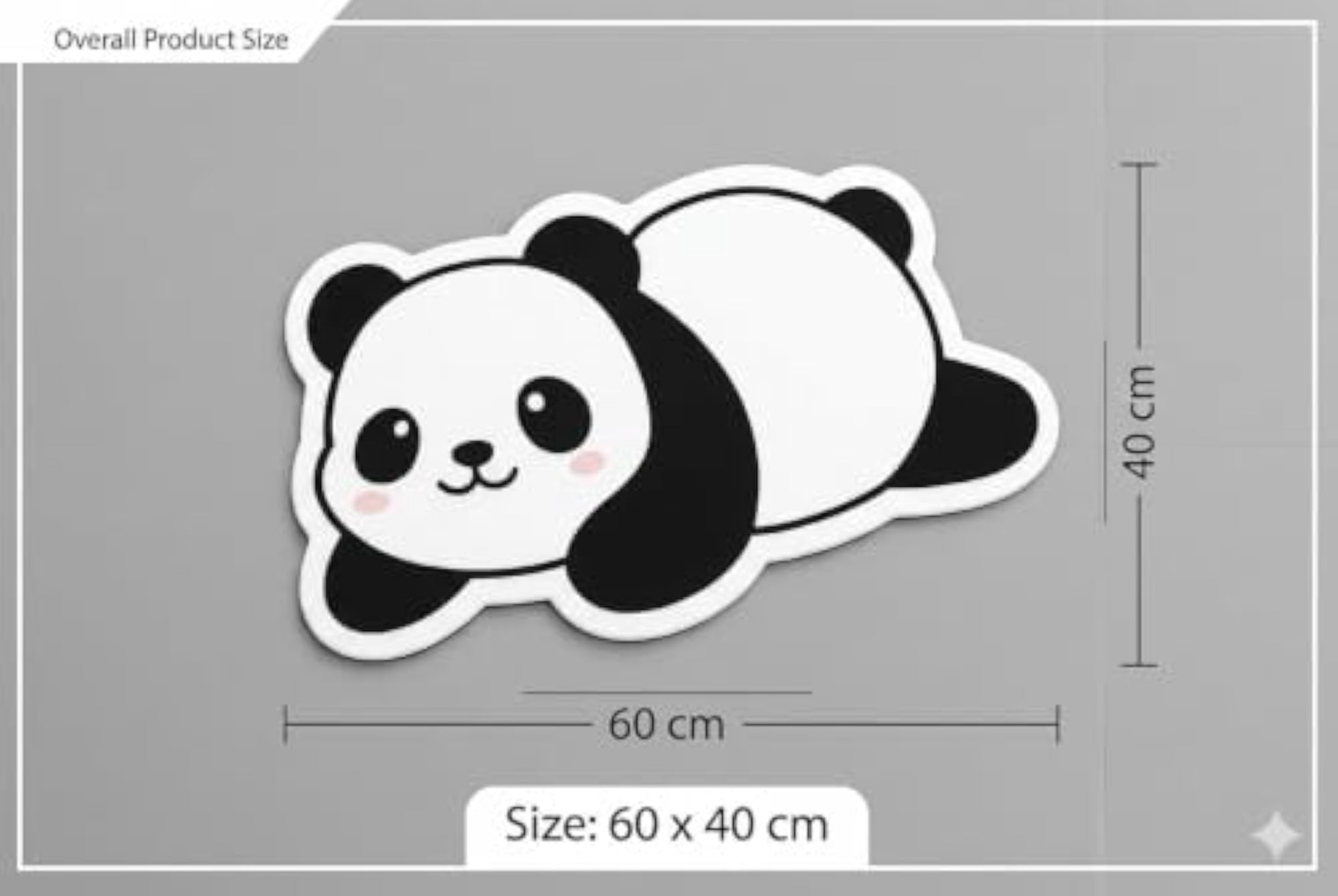 Cute Panda Microfiber Floor Mat for Bedroom and Bathroom
