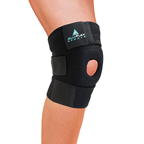 AllyFlex Patella Stabilizer Knee Brace, Open Patella Brace for Kneecap Support, Breathable and Adjustable for Injury Prevention and Sport Recovery, One Size Fits Most