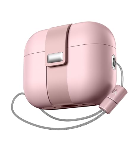 Image of SURITCH for AirPods Pro 2 / Pro Case, Magnetic Lock Bumper Cases Compatible with Airpods Pro 2nd / 1st Generation, Rugged Protective Cover with Stylish Hanging Lanyard Cases for Women Men, Pink