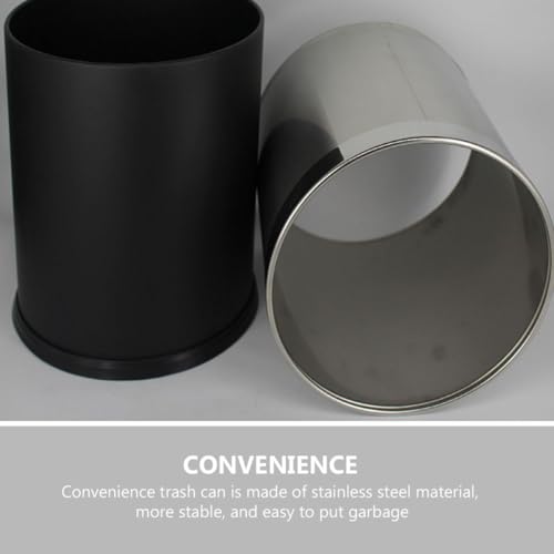 Caneca de basura baño acero inoxidable 10 L doble capa miniatura 6