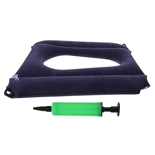 IWOWHERO Inflatable Seat Cushion Wheelchair Seat Cushion Ergonomic Portable for Home Car Office PVC Flocking Pressure Relief