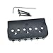 Dopro Black 6 String Guitar Fixed Bridge Guitar Hardtail Replacement Bridge for Electric Guitars