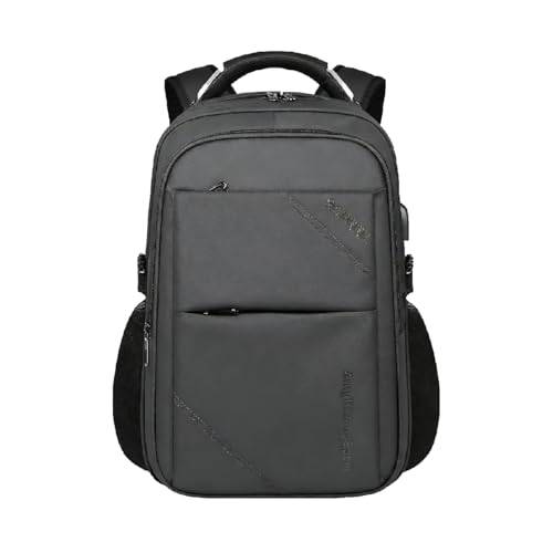 Heyoo Mochila de Tecido 900D À Prova d'Água com Carregamento USB - Masculina Feminina, Grande Capacidade para Notebook, Ideal para Negócios, Viagens e Escola (Grafite)