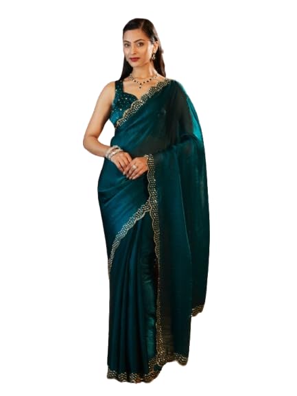 Womens Silk Embellished Ready to Wear Saree-image-8