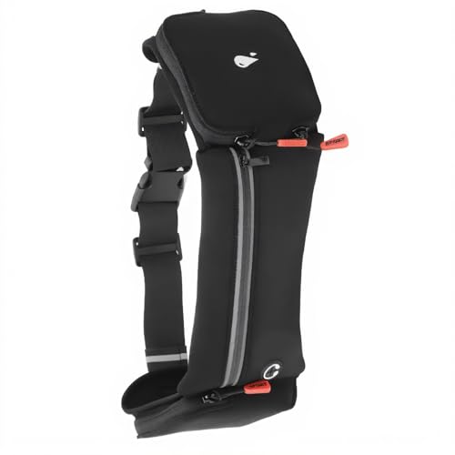 Ceinture de course avec bouteille d'eau noire et taille réglable