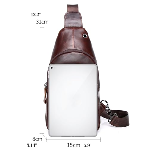 Bolso de cuero tipo bandolera para senderismo para hombres y mujeres miniatura 7