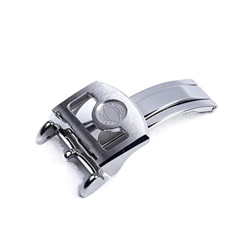 Fermoir boucle déployante 18 mm pour bracelet cuir IWC Spitfire