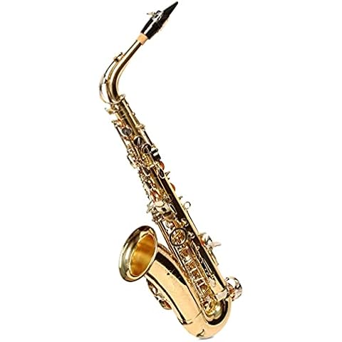 Original Symphony Wester Wild Design Alto Saxophone Alto - Gold/Silver + Deluxe Hard Shell Case and Accessories - New Cover