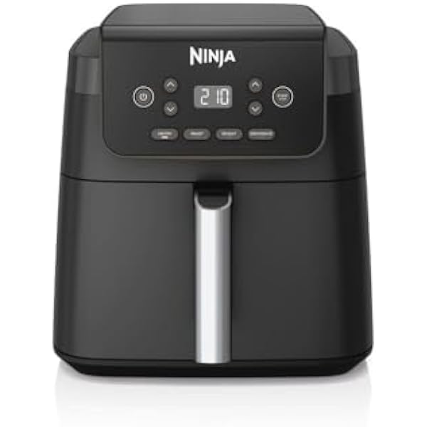 Ninja AF170EU frytkownica na gorące powietrze, 6,2 l, bez oleju, duża kwadratowa szuflada, smażenie, smażenie na gorące powietrze, suszenie, podgrzewanie, cyfrowa, powłoka zapobiegająca przywieraniu
