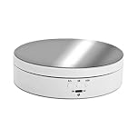 360 Degree Electric Rotating Turntable, Rotating Display Stand, Automatic Revolving Platform Perfect for 360 Degree Images, Product Display or Cake Display