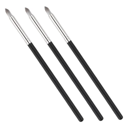 Baluue Supple Powder Brush Angled Concealer Brush Set 3pcs Makeup Supplies for Natural Finish Ideal for Women