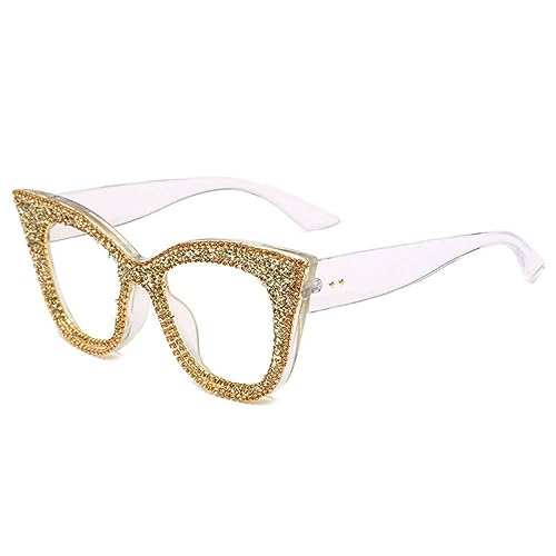 Lunettes de soleil oeil de chat diamant 2025 pour femmes et hommes avec strass