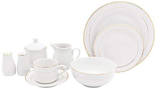 Dinnerware Set Foxcroft Dinner Plate, Salad Plate, Soup Bowl, Cup And Saucer, Serving Pieces - Service For 12 #TOP19