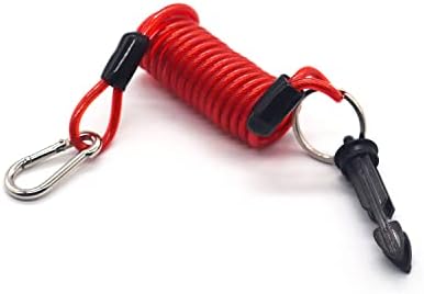 Trailer Breakaway Cable - 4 Foot Breakaway Cable and Pin for Breakaway Switch - Stainless Steel Spring Towing Coiled Wire,Safety Cables Strap (4 Foot-2Pack)