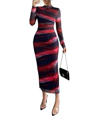 B Red Side Slit Dress