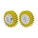 TUKEVA Mixer-Schneckengetriebe Ersatz für W10112253 Küchenmaschine Worm Gear für KitchenAid Mixer Schneckengetriebe Ersatz Schneckengetriebe Ersatz für KitchenAid Ersatzteil Gelb