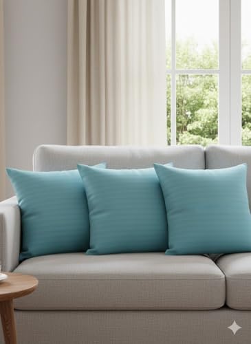Image of Hotel Quality Premium Fibre Cushions | Cushion 16 inch x 16 inch | Pillow,Cushion,Cushions for, Cushion Pillow,Pillow,Cushions for Bed (Blue, 5)