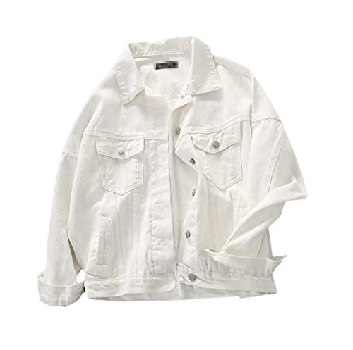 Veste en jean blanc femme look d'automne parfait pour vos sorties en ville et le bureau