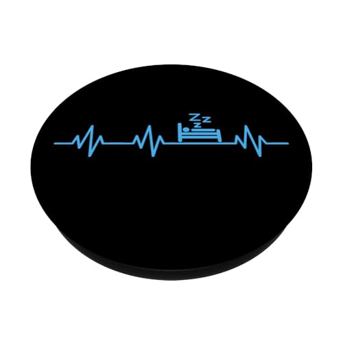 Napping Life Esthétique Nap Love EKG Heartbeat Pulse PopSockets PopGrip Interchangeable – vue 2