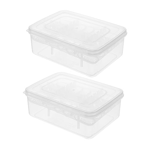 HOUDERCO 2個仕切り 爬虫類用卵孵化トレイ 耐久性プラスチック製 透明カバー付き 爬虫類飼育 繁殖用 リクガメ 卵 インキュベーター トカゲ 孵化箱