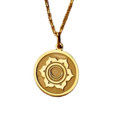 Collier pendentif chakra sacré LKBEADS anti-ternissement en argent sterling plaqué or