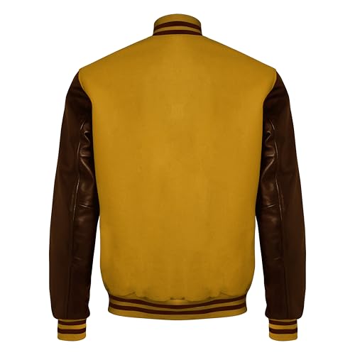 Image of Red And Black Letterman Jacket Men - Mens Black Varsity Letterman High School Baseball Bomber Jacket