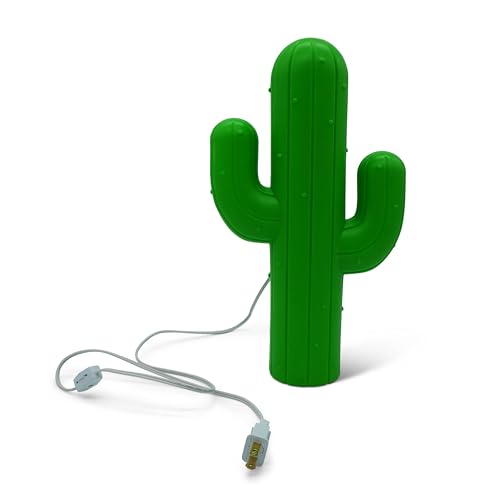 Image of 15.5-Inch Lighted Cactus Novelty Blow Mold Light - Indoor /Outdoor Display, Unique Yard Art with Plug-in Lights