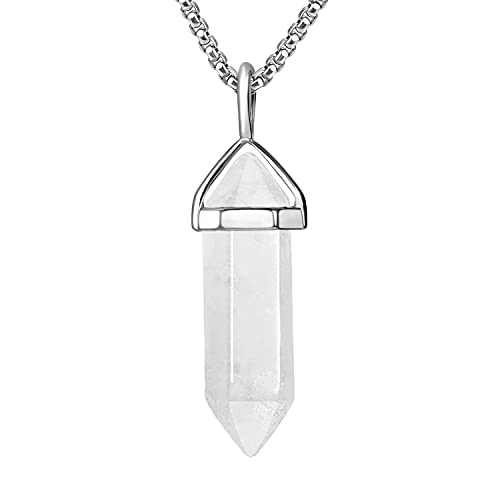 BEADNOVA Natural Clear Quartz Necklaces...