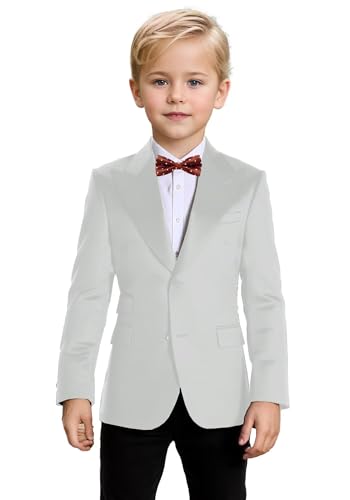 Bofan Boys Satin Blazer Retro Suit Jackets for Boy Outwear Sports Coat Fashion Summer Wedding Outfit