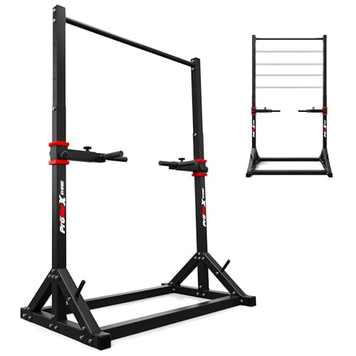 K-Sport: Stationäre Klimmzugstange + Dip Station bis 140kg belastbar, mit...