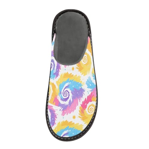 Colorful Tie Dye Warm Womens Slippers Women Warm Slippers Indoor with Memory Foam For House, Bedroom3