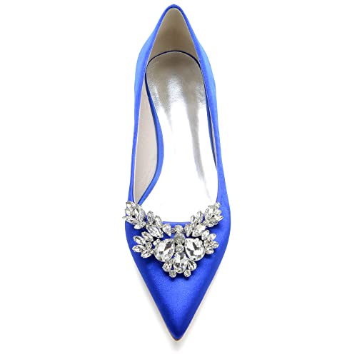 Women's Wedding Flats, Rhinestone Bow Evening Pumps, Slip-On Bridal Shoes, Formal Party Heels, Office Prom Dress Shoes2