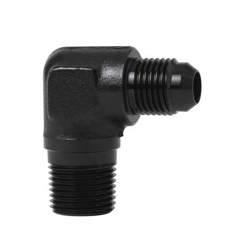 EVIL ENERGY 6AN to 3/8 NPT Male 90 Degree Fitting Adapter Aluminum