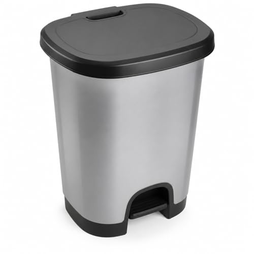 CABLEPELADO Cubo basura plastico apertura pedal 27 Litros - Cubo ...