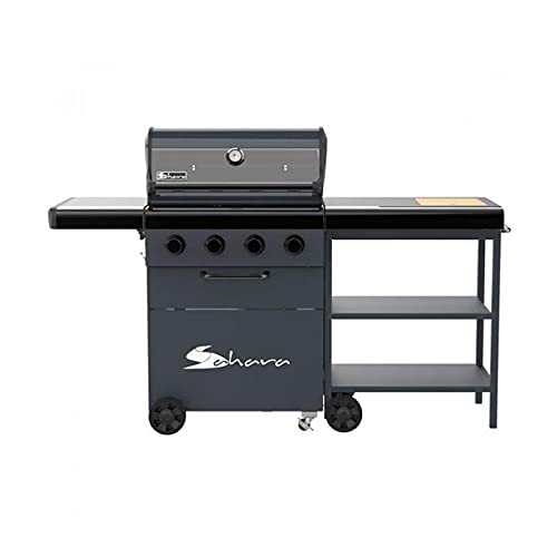 Sahara - Bbq X475 – Cuatro Quemadores + Carro +Hornillo Lateral En Oferta Sahara Bbq X475 ? Cuatro Quemadores + Carro +Hornillo Lateral