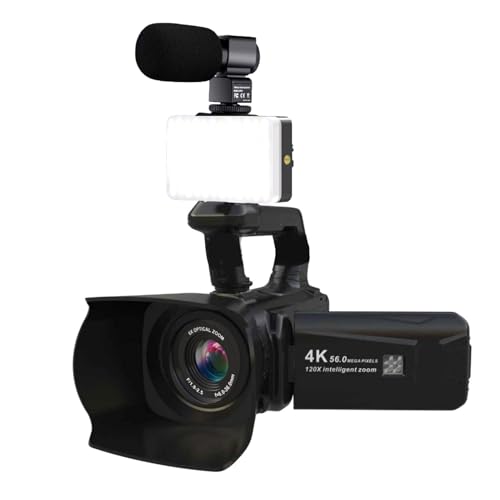 Caméscope 4K caméra vidéo zoom optique 6x et microphone externe inclus