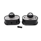 3 PCS/SET SHLPDFM Black Aluminum breather & PCV valve Kit Finned Black Painted Oval...