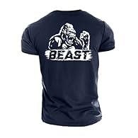 UNLEASH YOUR INNER BEAST: Dominate your workout with the powerful Beast Gorilla graphic. This Gymtier Men's T-Shirt features an aggressive roaring gorilla and bold "BEAST" text, designed to fuel your most intense training sessions and unlock your pea...