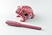 Frog guiro 4 inches wood block musical instrument Percussion Musical Instrument Perfect size Natural Wood Güiro Frog (Pink)