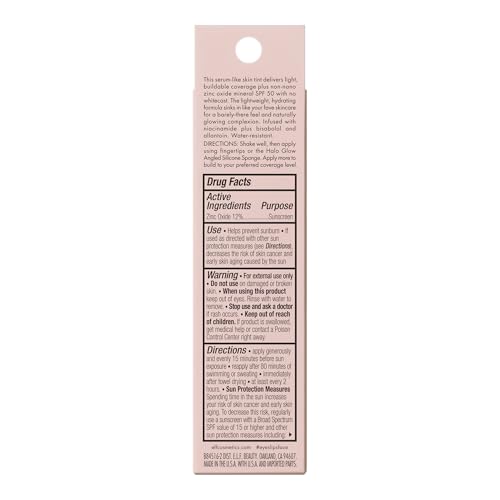e.l.f. Halo Glow Skin Tint SPF 50, Tinted Moisturiser for Light Buildable Coverage, Creates A Natural Glow - Image 2