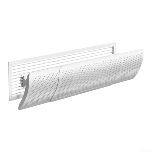 Deflector de aire, deflector de aire acondicionado plegable, deflector de ventilación de CA de techo de tamaño ajustable, fácil instalación, para rejillas de ventilación de techo (básico sin filtro-L)
