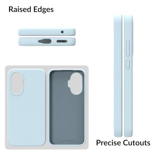 Image of SPRIG Compatible with Poco F7 Premium SilkTone (Liquid Silicone) Back Cover Drop Tested Shock Proof Mobile Case for Men, Women, Boys and Girls with Camera Protection (Light Blue)