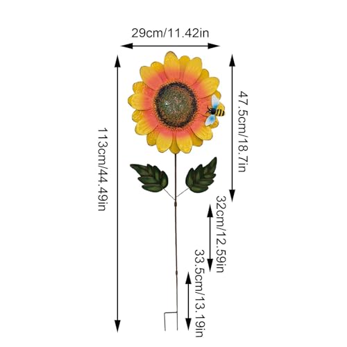 Piquets de tournesol pour décoration extérieure pour embellir un jardin dégarni - 5