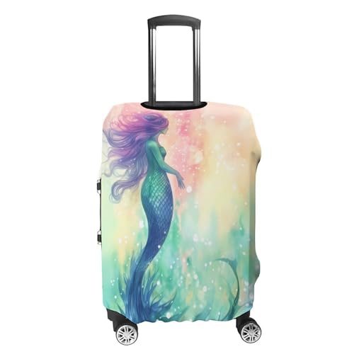 Travel Luggage Cover Beautiful Mermaid Tail Elasticity Washable Baggage Covers Suitcase Protector Fits 18-32 Inch Luggage4